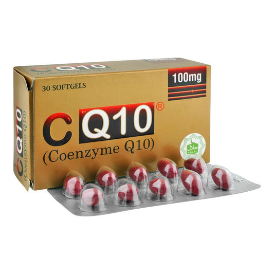 CQ10 Softgels 100mg (1 Box = 3 Strip, 1 Strip = 10 Tablets