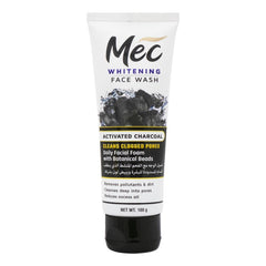 mec whitening activated charcoal face wash 100ml