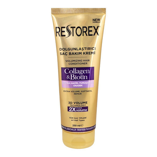 restorex collagen & biotin volumizing hair conditioner 250ml