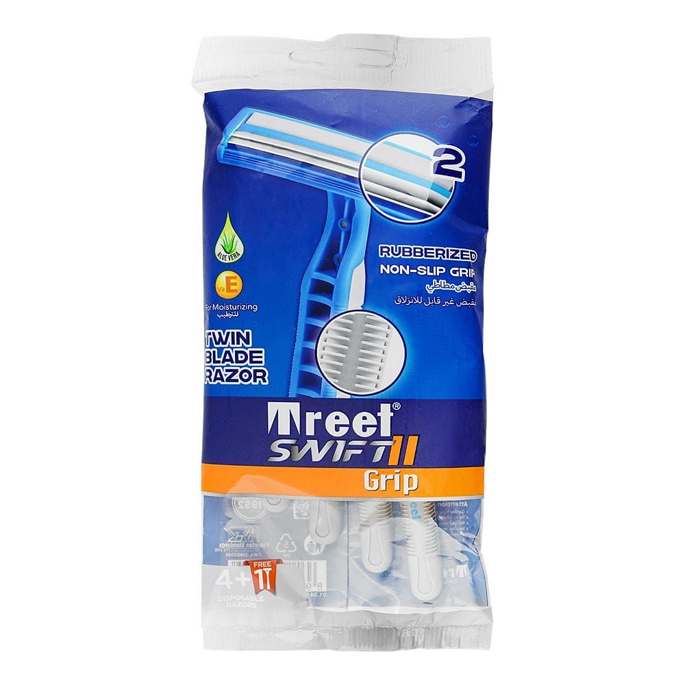 treet swift ii grip twin blade disposable razors 1pc