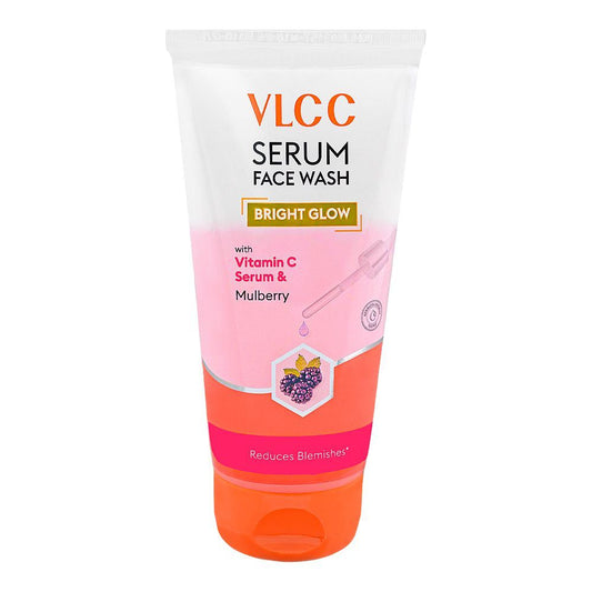 vlcc bright glow serum face wash with vitamin c & mulberry 150ml