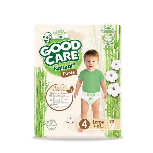 Good Care Natural Baby Diapers Size 4 Large 72pcs