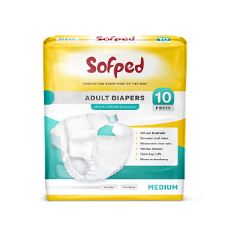 sofped adult diapers size medium 10pcs