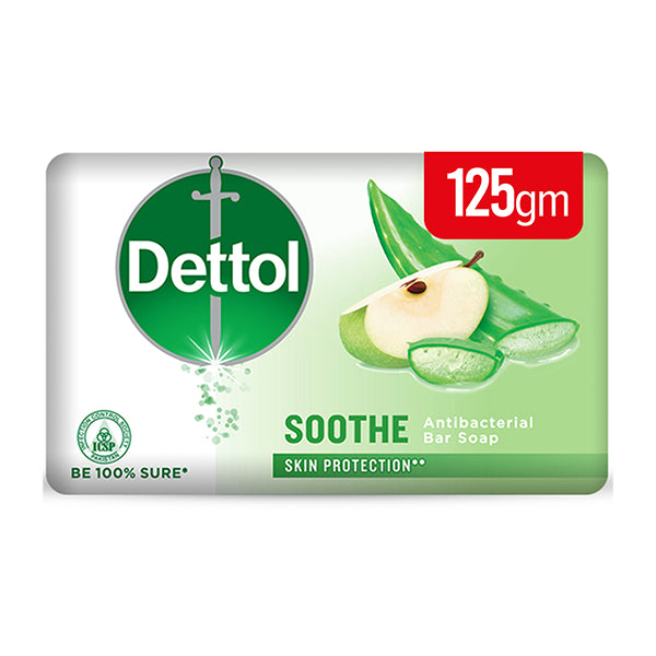 dettol soothe antibacterial soap 125g
