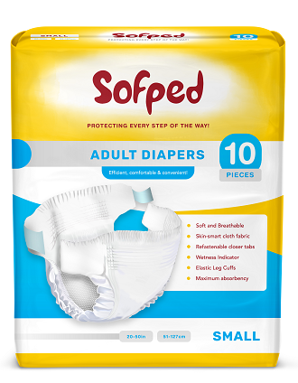 sofped adult diapers size small 10pcs
