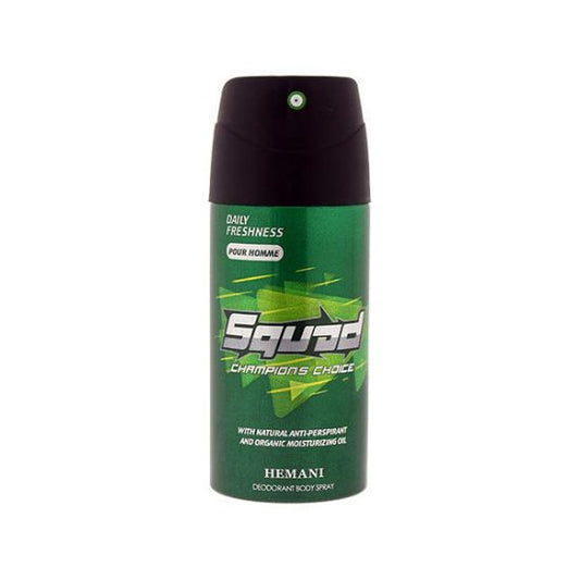 hemani squad champions choice pour homme body spray green 150ml