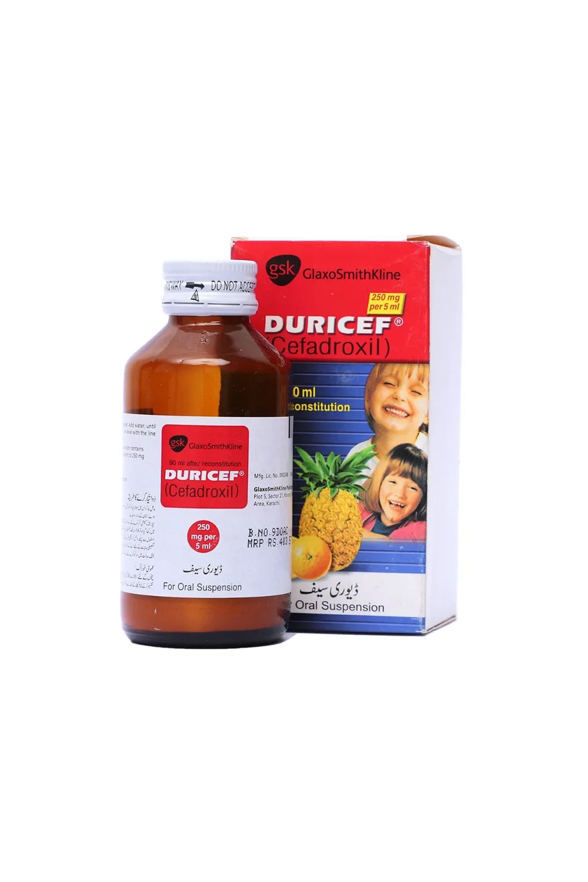 Duricef 90ml Syrup 250mg/5ml