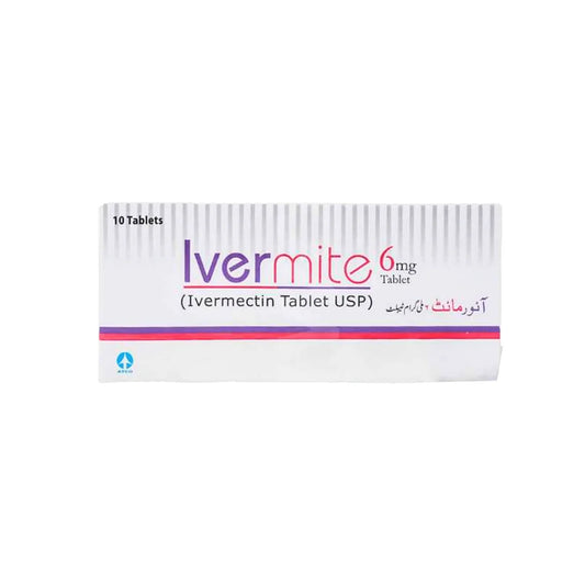 Ivermite Tablets 6mg (1 Box = 1 Strip) (1 Strip = 10 Tablets)