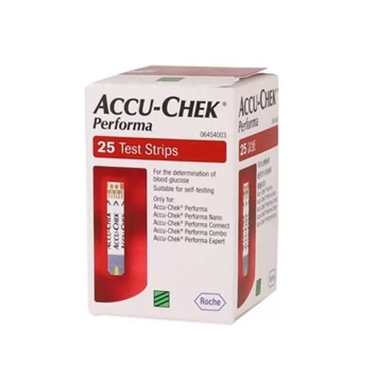 accu-chek performa gluco strips (box = 25 strips)