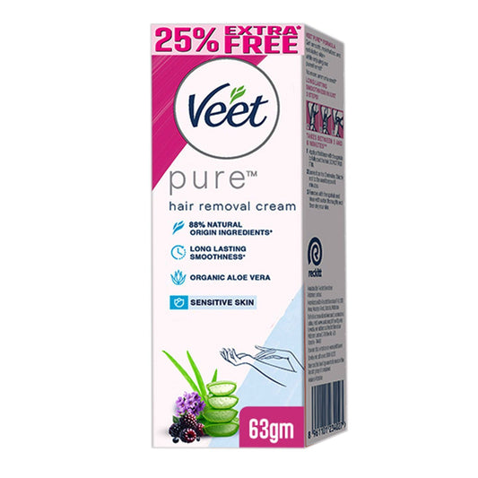 veet pure hair removal cream for sensitive skin 63g