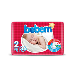 Bebem Baby Diapers Twin Pack Mini Size 2 36pcs