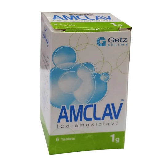 Amclav Tablets 1g (1 Bottle = 6 Tablets)