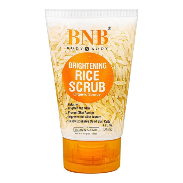bnb organic source brightening rice scrub 120ml