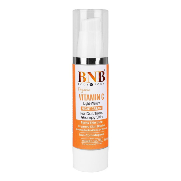 bnb organic vitamin c lightweight night cream 50ml