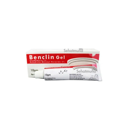 Benclin Clindamycin 1% + Benzoyl Peroxide 5% Gel – 10g