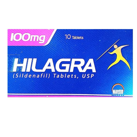 Buy Hilagra Tablets 100mg (Sildenafil 100mg) online in Karachi from Saya Health Pharmacy. Check Hilagra uses, price, composition, availability and details.