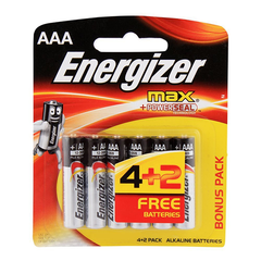 energizer max aa batteries 4+2pcs