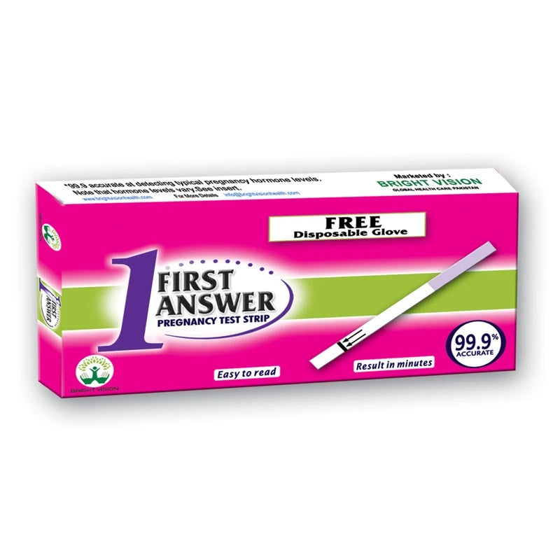 first answer pregnancy test strip