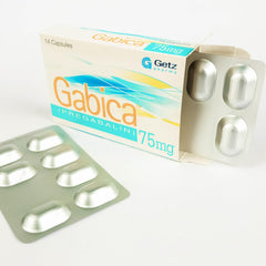 Gabica Capsules 75mg (1 Box = 4 Strips)