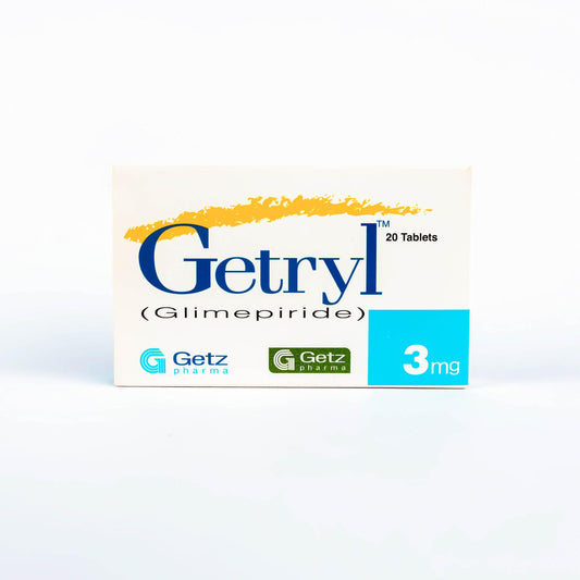 Getryl Tablets 3mg (1 Box = 3 Strips) (1 Strip = 10 Tablets)