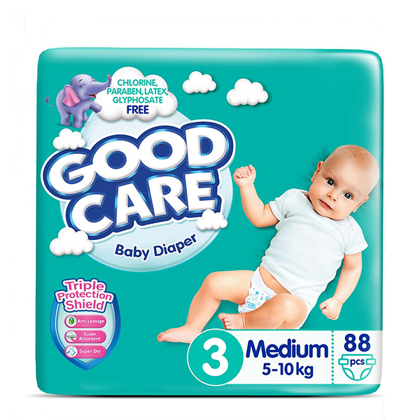 Good Care Baby Diaper Size 3 Medium 88pcs
