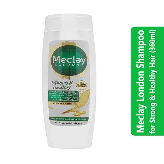 meclay london strong & healthy shampoo white 360ml