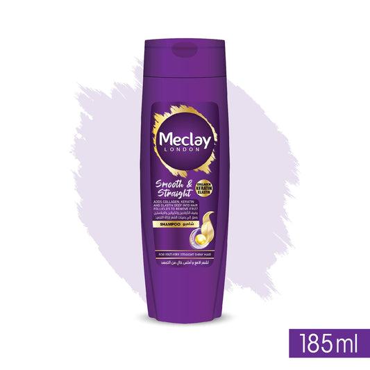 meclay london smooth & straight shampoo purple 185ml