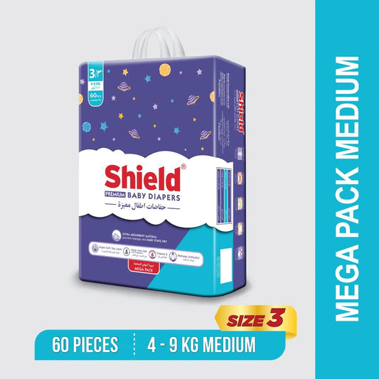 Shield Premium Baby Diaper Mega Pack Size 3...