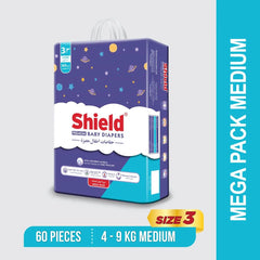 Shield Premium Baby Diaper Mega Pack Size 3...