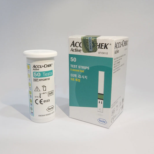 accu-chek active blood glucose strips (box = 50 strips)