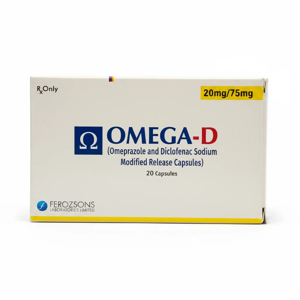 Omega-D Capsules 20mg/75mg (1 Box = 20 Capsules)