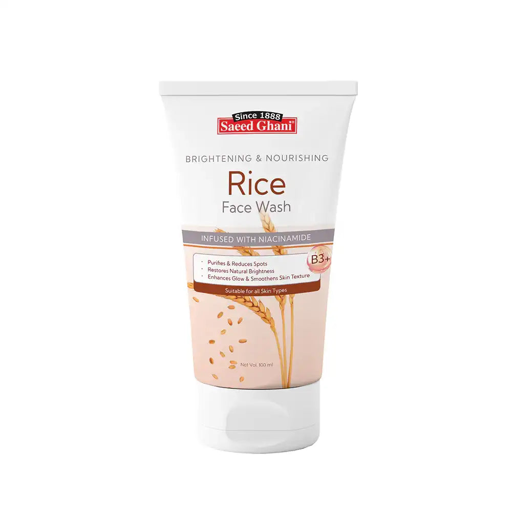 saeed ghani brightening & nourishing rice face wash 100ml