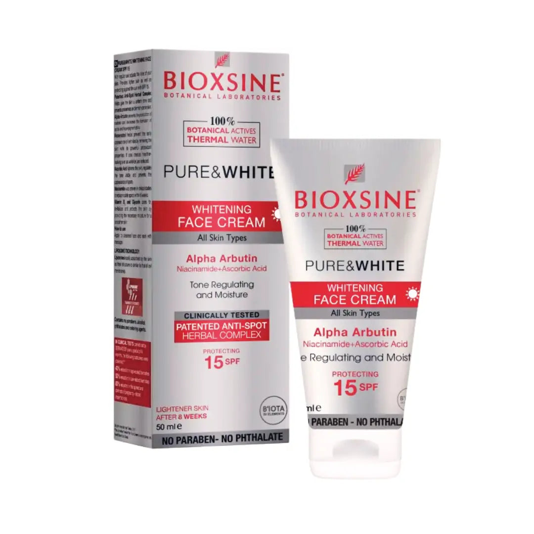 bioxsine pure & white whitening face cream 50ml