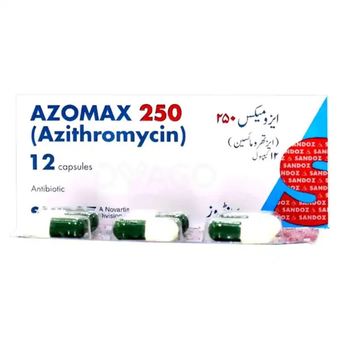 Azomax 250 Capsules 250mg (1 Box = 2 Strips)