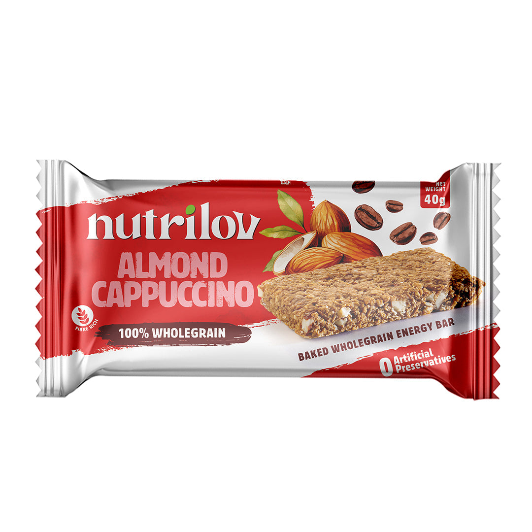nutrilov almond cappuccino granola bar 45g