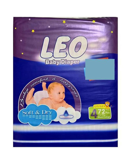 Leo Baby Diapers Mega Pack Large Size 4 72pcs