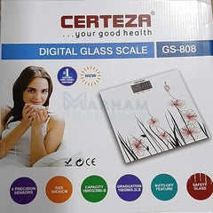 Certeza Digital Weight Machine Glass Scale GS-808 | 180kg Body Weight Scale | Saya Health
