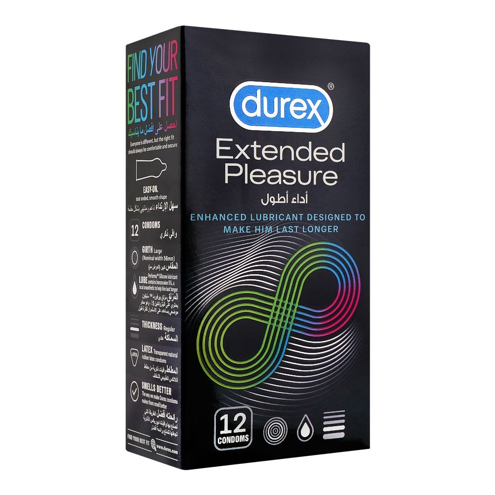durex extended pleasure condoms (pack of 12)