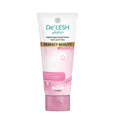 delesh perfect white whitening facial foam 100ml