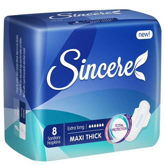 sincere maxi thick extra long sanitary napkins 8pcs