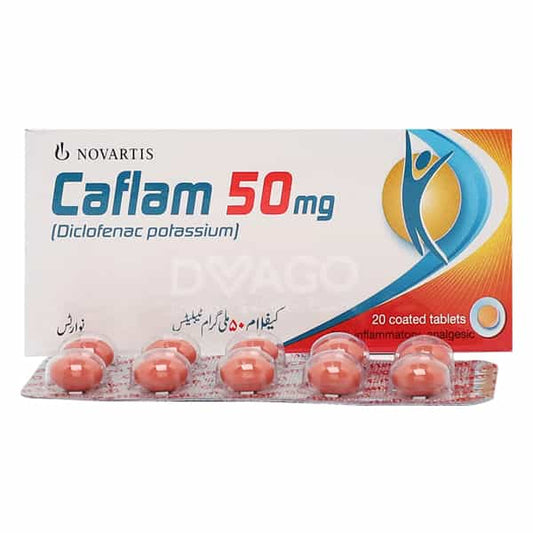 Caflam 50mg ( 1 Box = 20, 1 Strip = 10 Tabs)