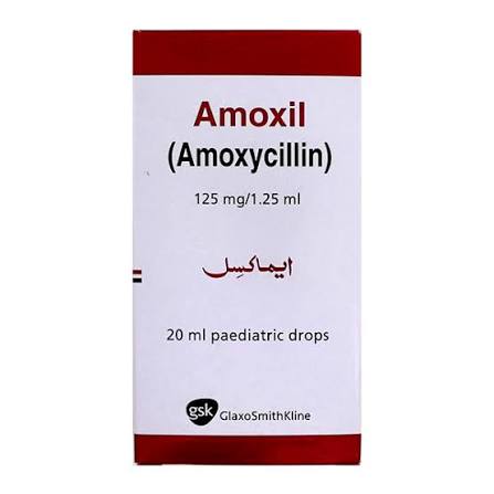 Amoxil 125mg Paediatric Drops 20ml