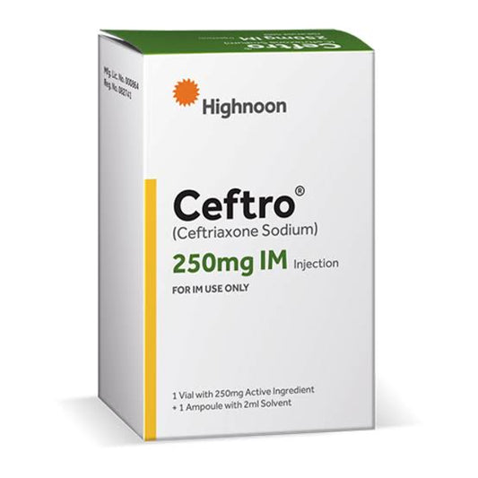 Ceftro Iv Injection 250mg (1 Box = 1 Injection)