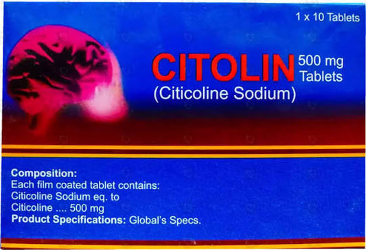 Citolin Tablets 500mg (1 Box = 12 Tablets)