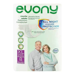 evony adult diapers size large 8pcs