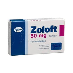 Zoloft Tablets 50mg (1 Box = 3 Strips, 1 Strip = 10 Tablets)