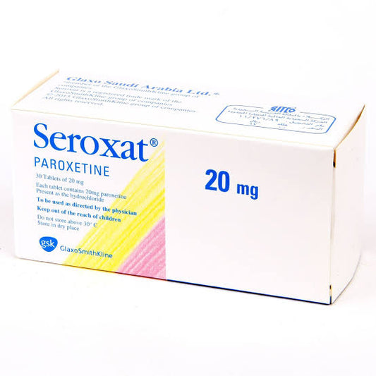 Seroxat Tablets 20mg (1 Box = 1 Strip, 1 Strip = 10 Tablets)
