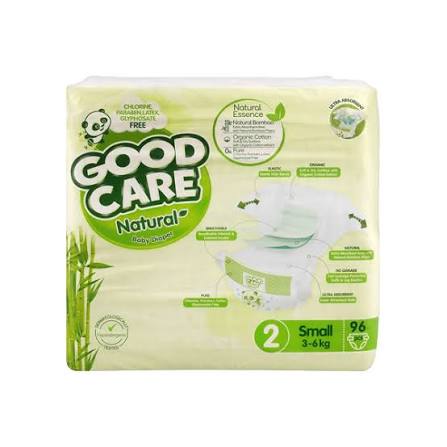 Good Care Natural Baby Diaper Size 2 Small 96pcs