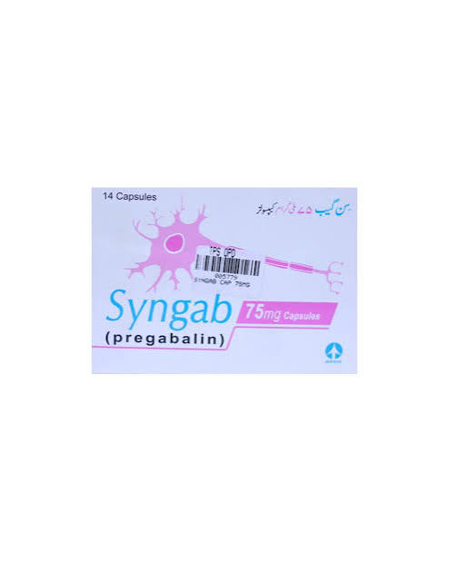 Syngab Capsules 75mg (1 Box = 2 Strips, 1 Strip = 10 Capsules)