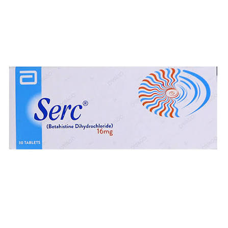 Serc Tablets 16mg (1 Box = 3 Strips, 1 Strip = 10 Tablets)